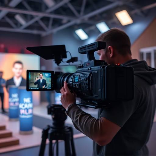 A director filming a commercial scene, representing commercial video services.